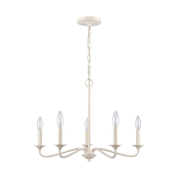 Quinn 24'' Wide 5Light Chandelier, Antique White